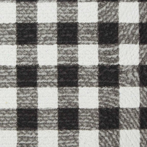 Mat Bone Shaped Buffalo Plaid Black & White