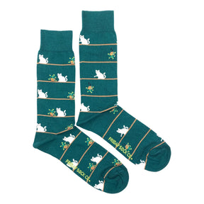 Friday Sock Co. - Men's Socks Cat & Plant Mismatch