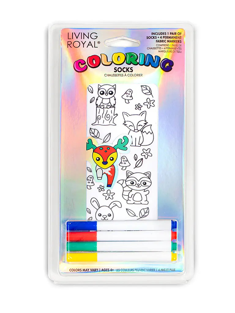 Living Royal - Coloring Socks Woodland Animal