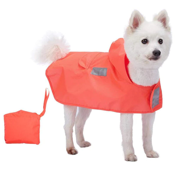 Bright Orange | 3M Reflective Dog Raincoat Hooded