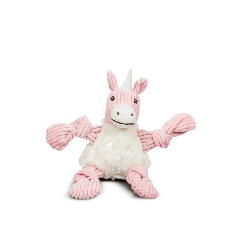 Pearl Unicorn Knottie Plush W/ Pearlescent Hearts On Chest