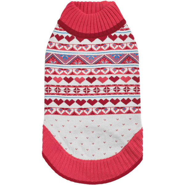 Pullover Hearts Dog Sweater