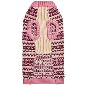 Pink Heart Design | Fair Isle Pullover Dog Sweater