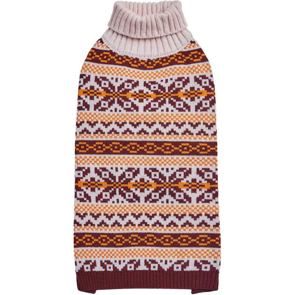 Artisan Chic Beige | Fair Isle Pullover Dog Sweater