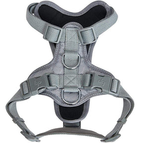 Grey | Reflective Mesh Padded No Pull Dog Harness Vest