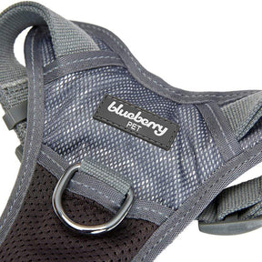 Grey | Reflective Mesh Padded No Pull Dog Harness Vest