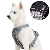 Grey | Reflective Mesh Padded No Pull Dog Harness Vest