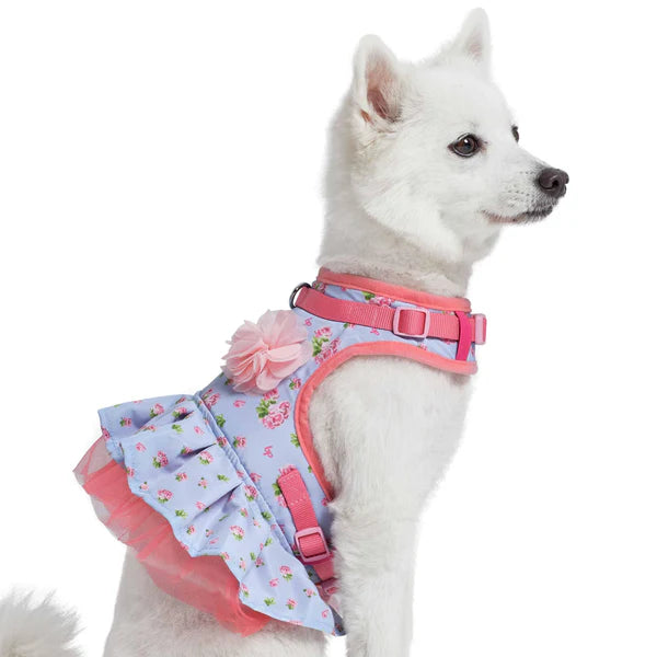 Pastel Blue | Made Well Floral Dog Dress Harness