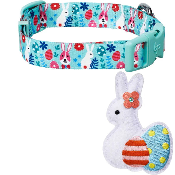 Blue | Easter Bunny and Egg Dog Collar