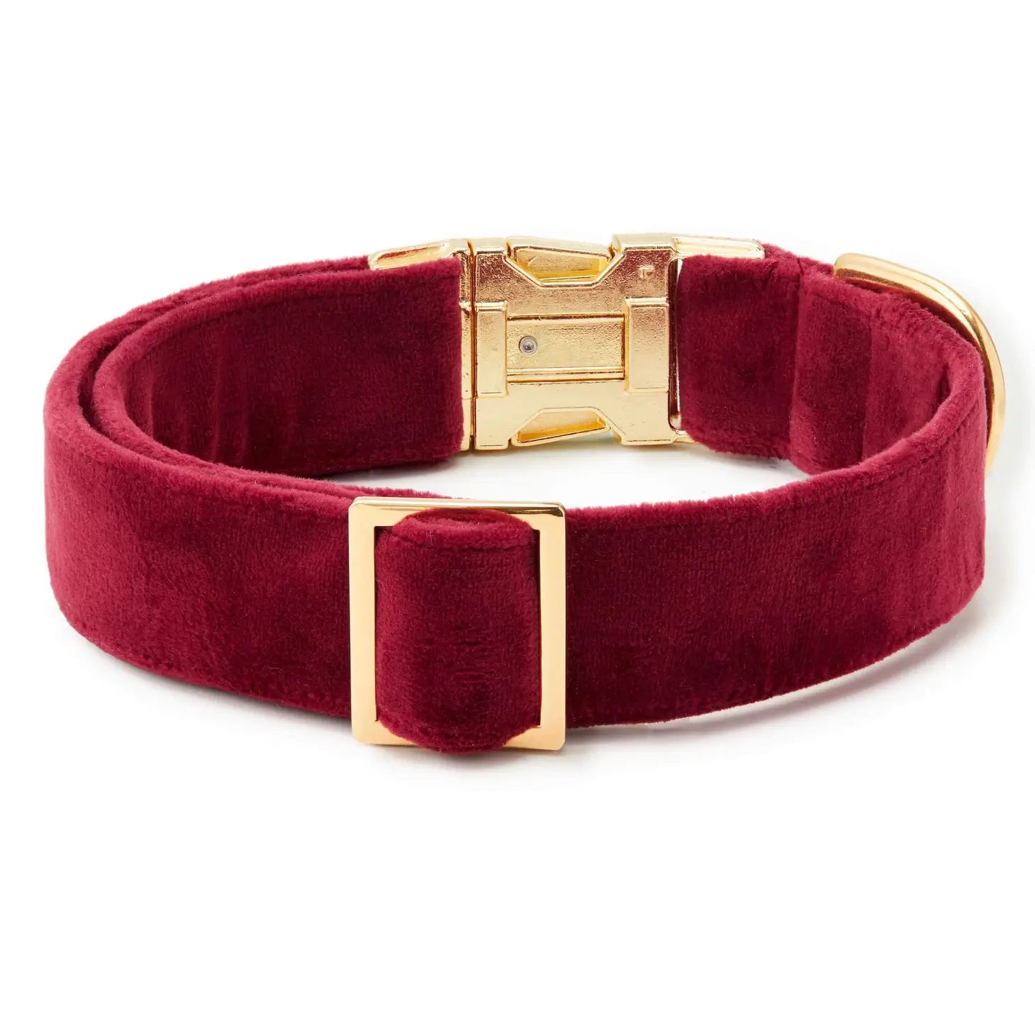 Dog Collar Velvet Burgundy