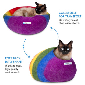 Cat Bed Cave Rainbow