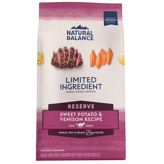 Natural Balance LID Limited Ingredient Diets - All Breeds, Adult Dog Grain Free Sweet Potato & Venison Formula Dry Dog Food