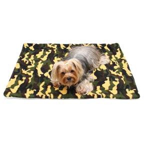 Klippo Green Camouflage Fleece/Plush Blanket