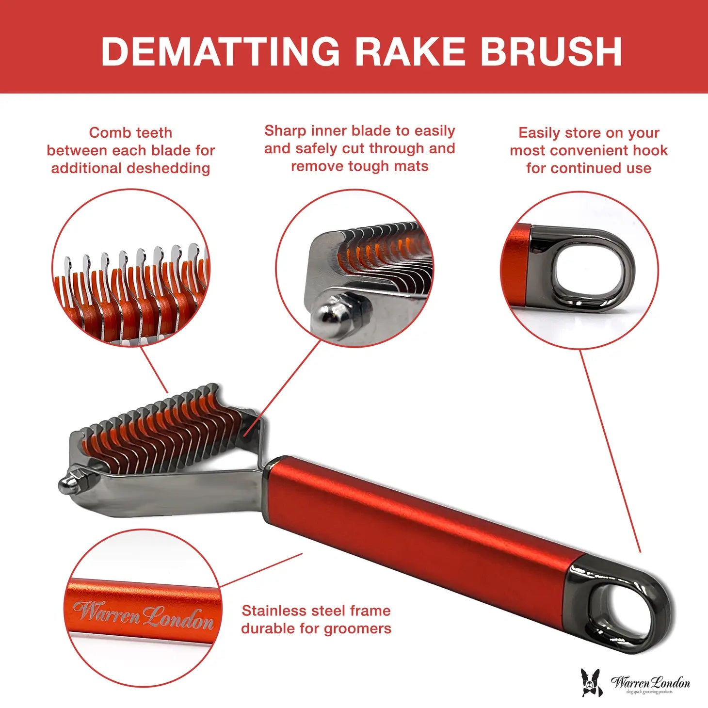 Warren London - Dematting Rake Brush