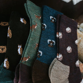 Friday Sock Co. - Women's Socks Snowy Owl/Brown Owl