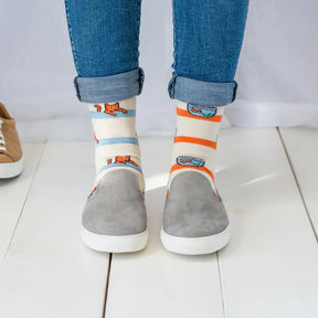 Friday Sock Co. - Women's Socks Cat & Fishbowl