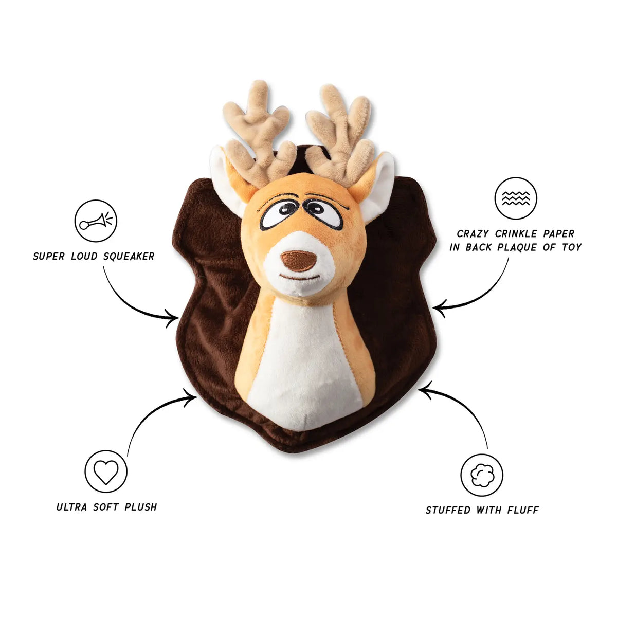 Oh Deer! Plush Dog Toy