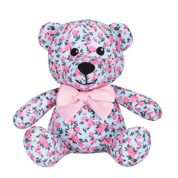 Light Blue | Floral Bear Dog Toy