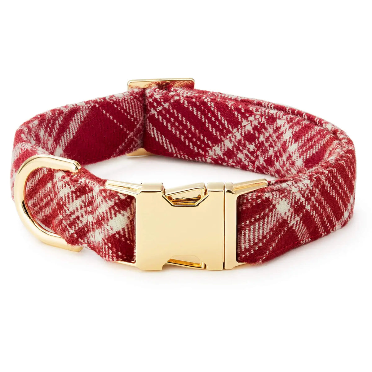 Dog Collar Marsala Plaid