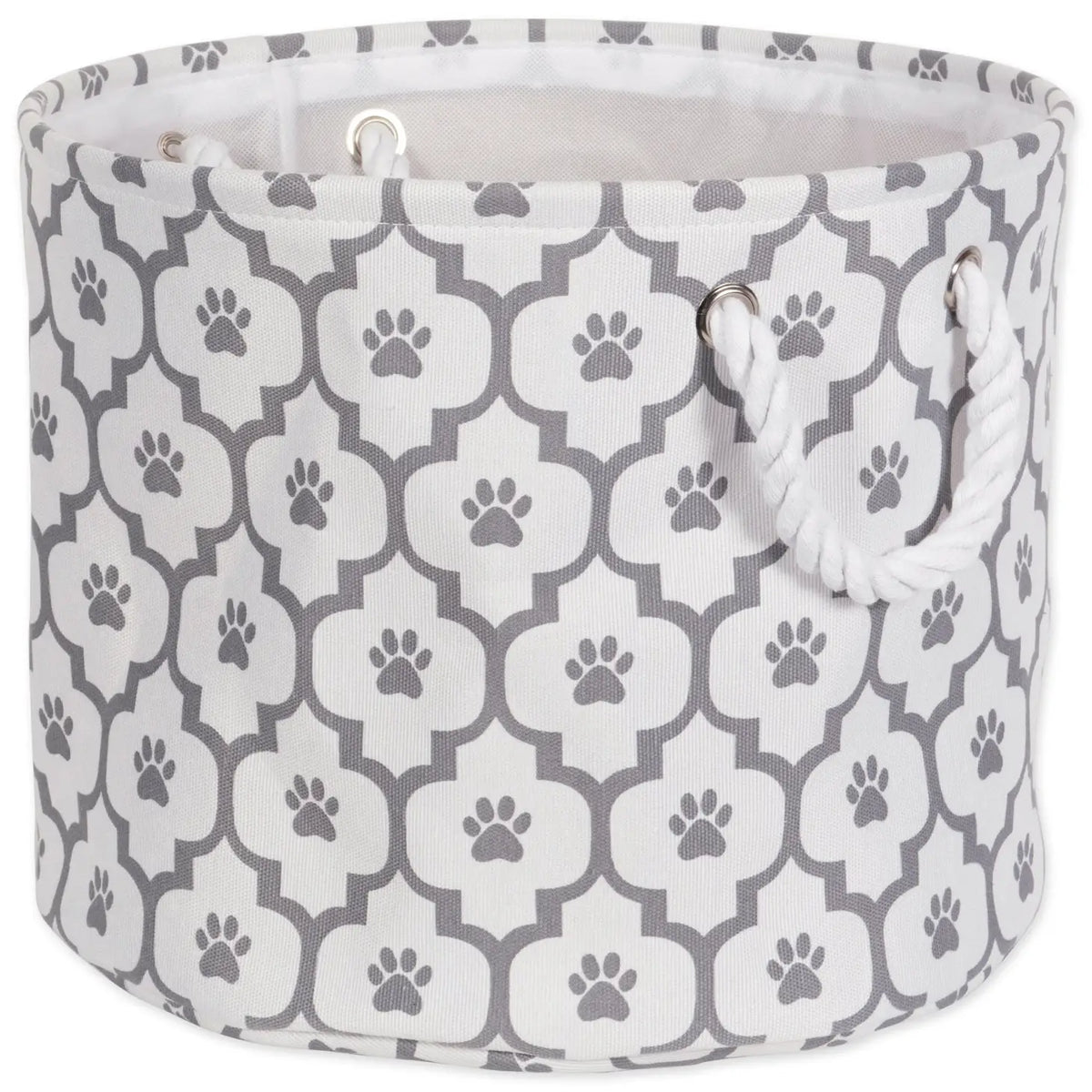 Paw Lattice Round Pet Bin