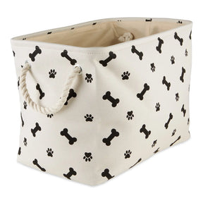 Pet Bin Paw & Bone Polyester Rectangular