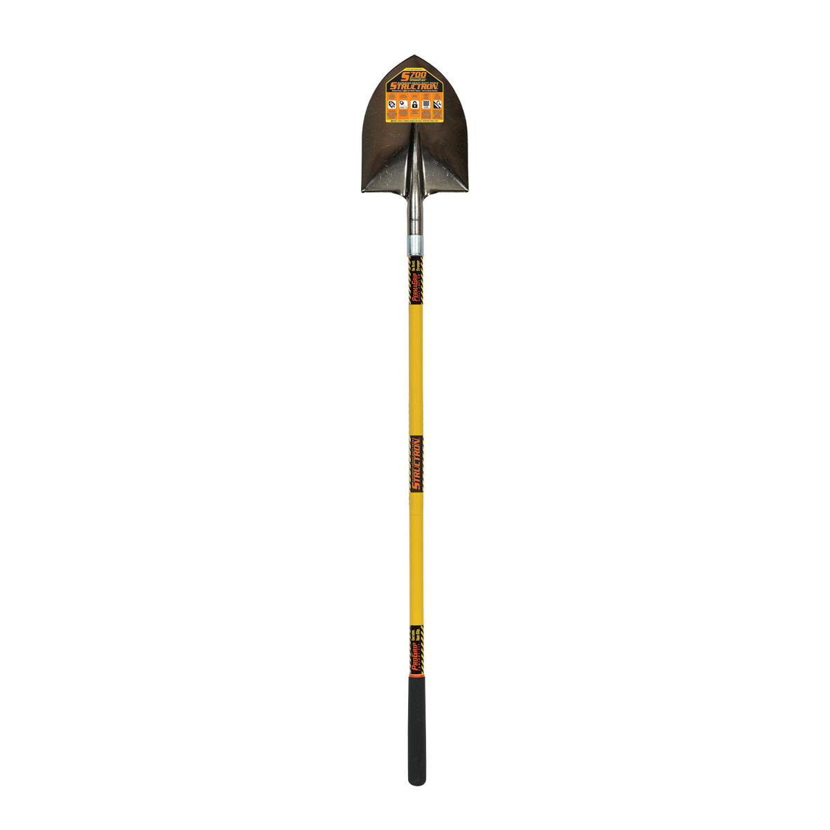 14Ga Hollow Back Irrigation Shovel 48" YW Fiberglass Handle