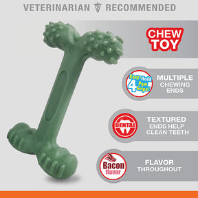 Nylabone DuraChew Power Chew Easy-Hold Dental Chew Dog Toy - Bacon Flavor