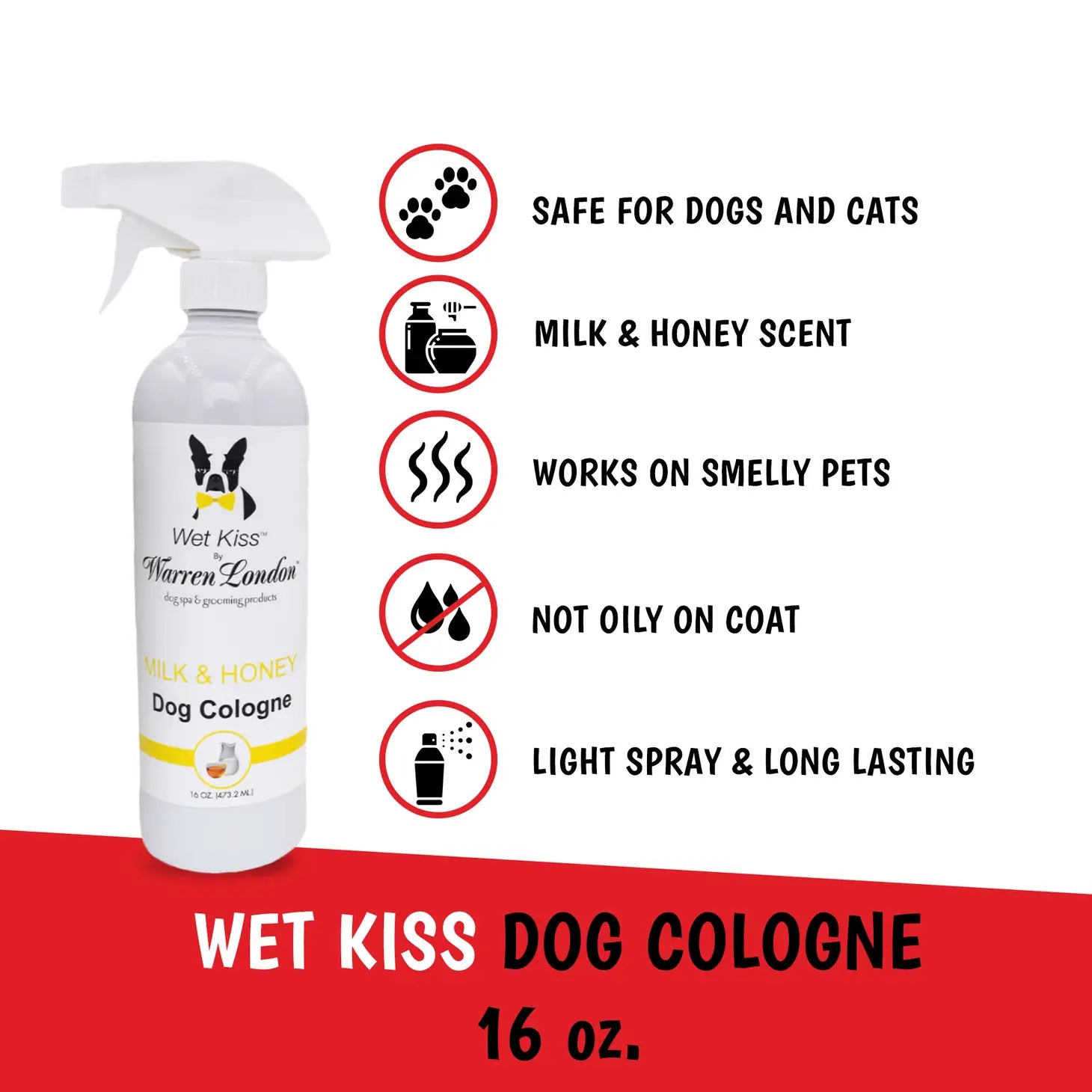 Warren London - Wet Kiss Dog Cologne Spray Milk and Honey