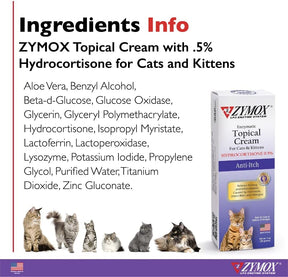 Pet Kings -  Zymox Enzymatic Topical Cream Cats 0.5% Hydrocortisone