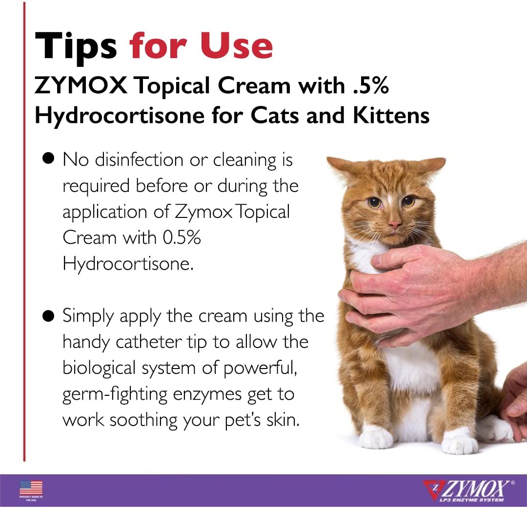 Pet Kings -  Zymox Enzymatic Topical Cream Cats 0.5% Hydrocortisone