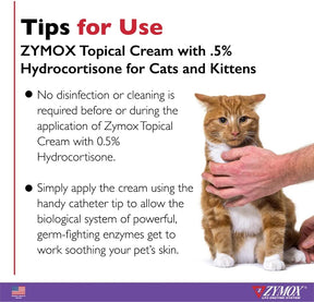 Pet Kings -  Zymox Enzymatic Topical Cream Cats 0.5% Hydrocortisone