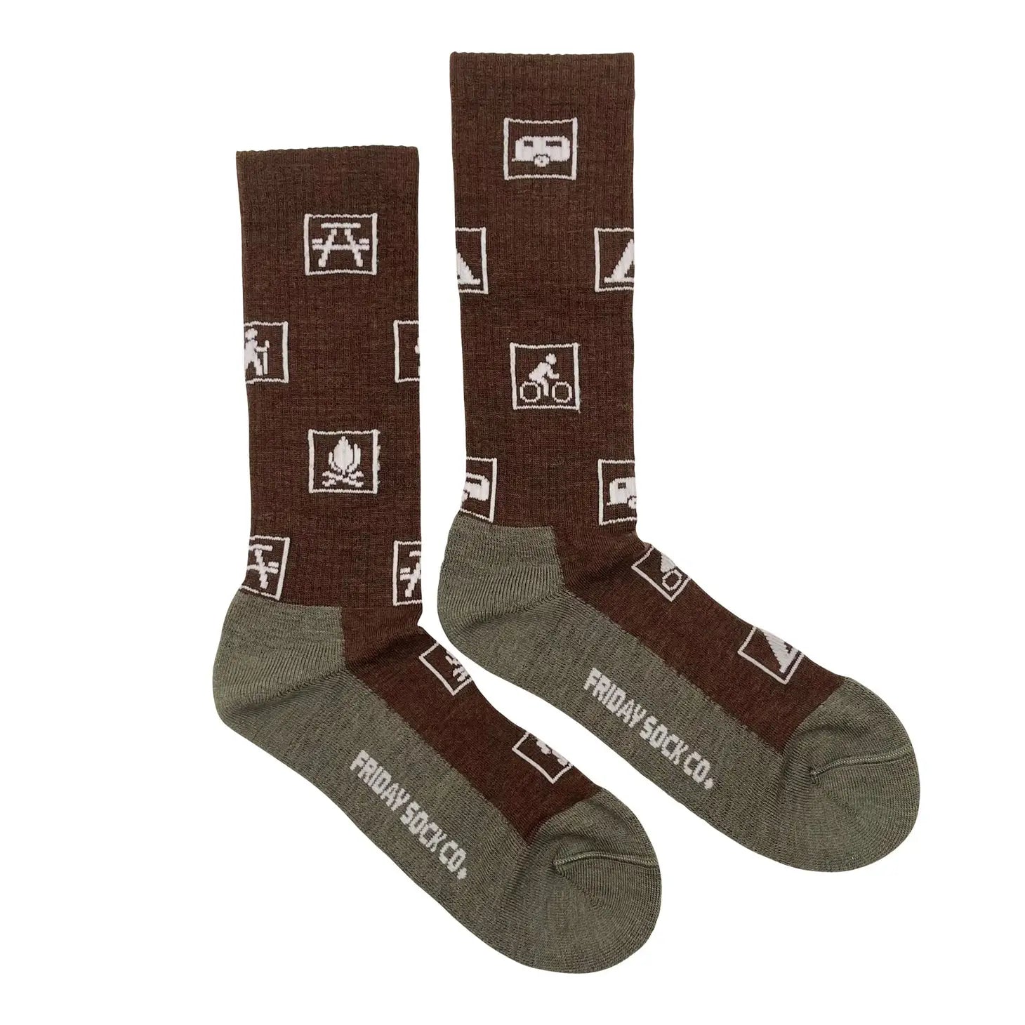 Friday Sock Co. - Men's Socks Deer Hiking Camping Adventure