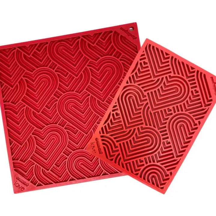 Enrichment Dog Lick Mat - "Love" Heart Design