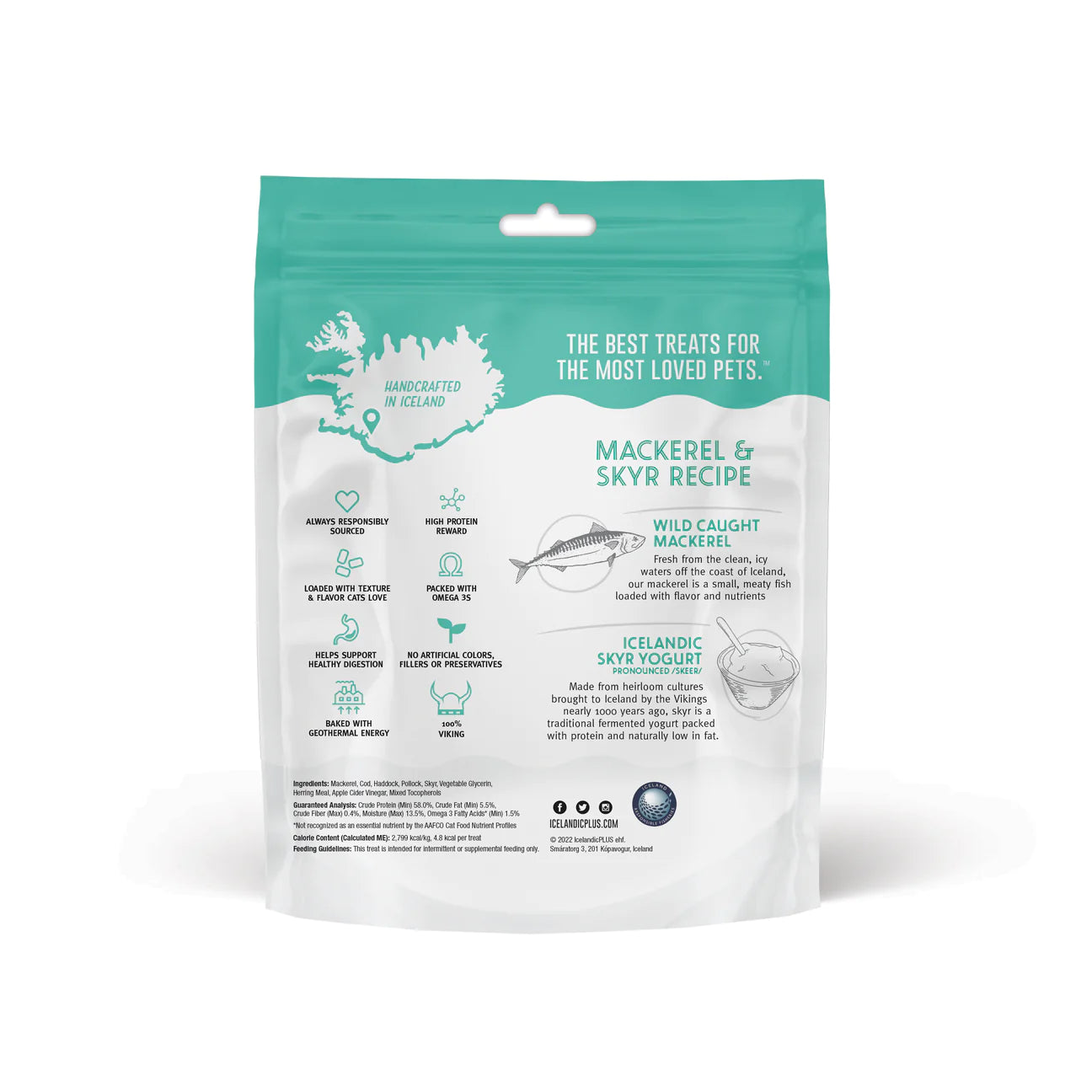 Icelandic+ - Soft Chew Nibblets Mackerel & Skyr Treats For Cats