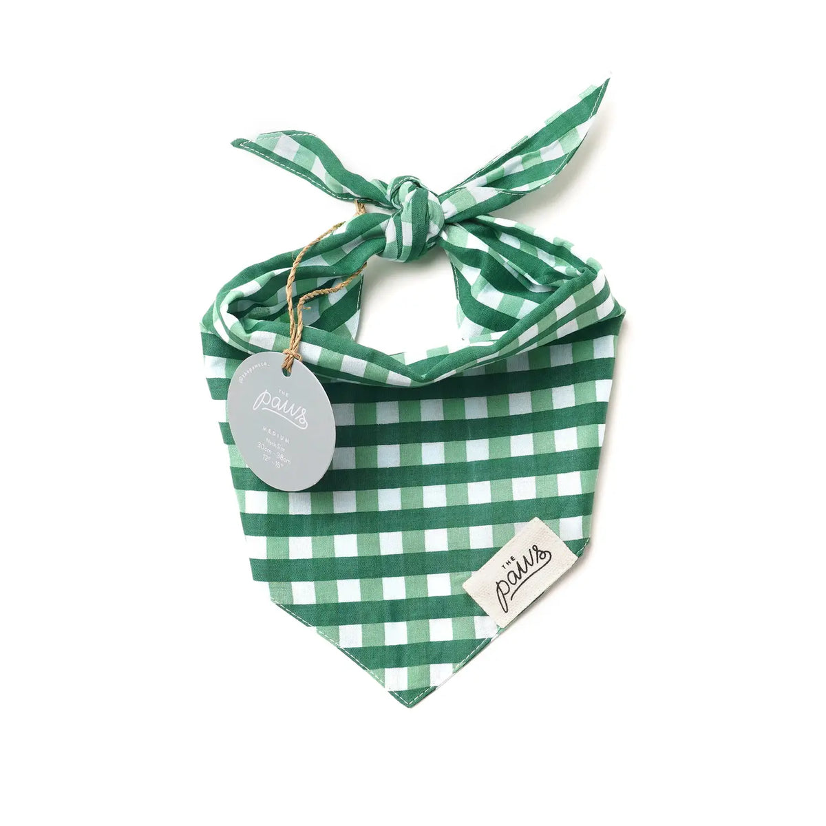 The Paws - Bandana Green Check