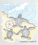 Wet-it! Debbie Dots Turtle Hatchlings Swedish Cloth