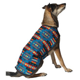 Chilly Dog- Dog Blanket Coat Southwest Turquoise