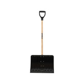 Snow Shovel 18" Steel w/ Wood Handle , Poly D-Grip