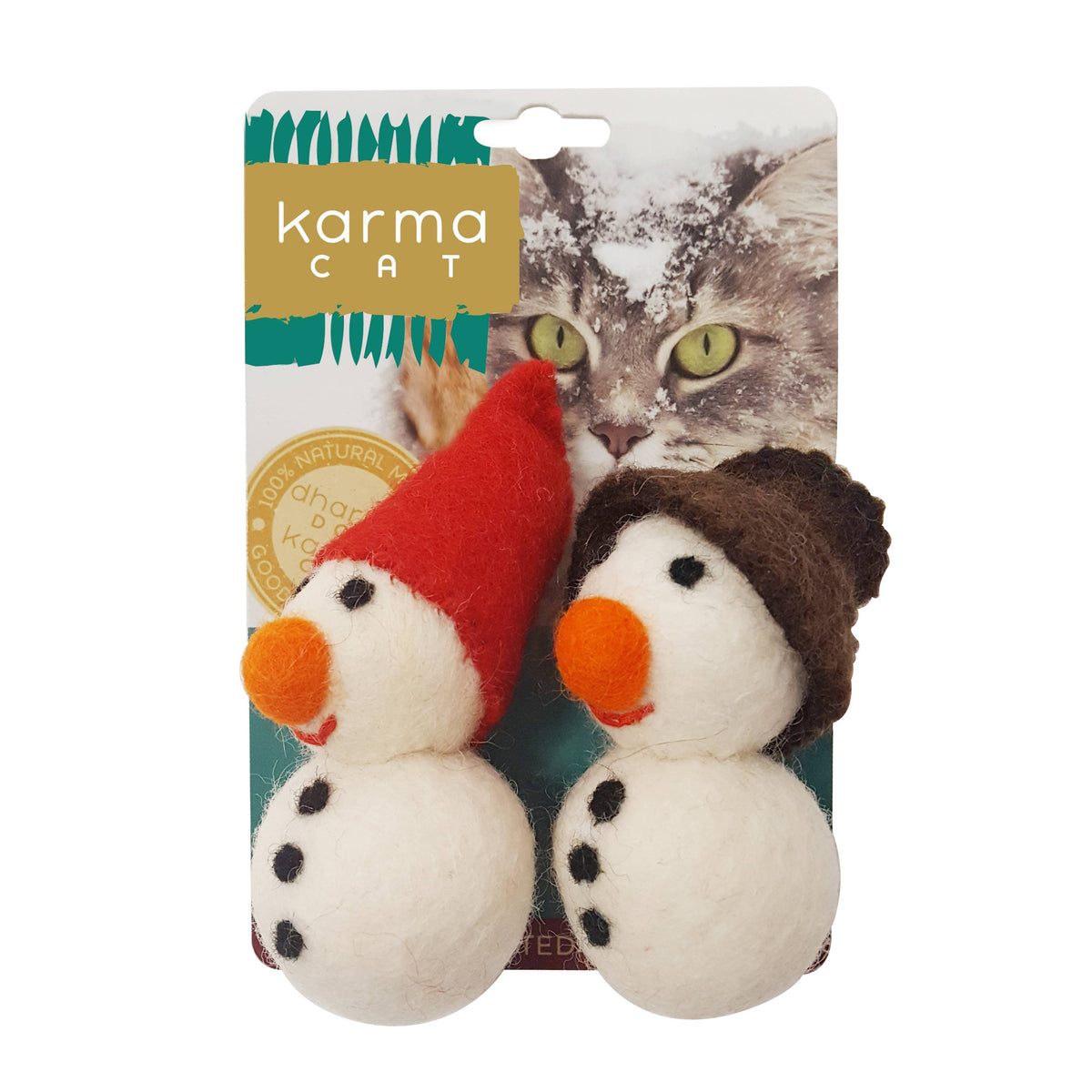 Snowman Wool Cat Toy - Pack of 2-Southern Agriculture