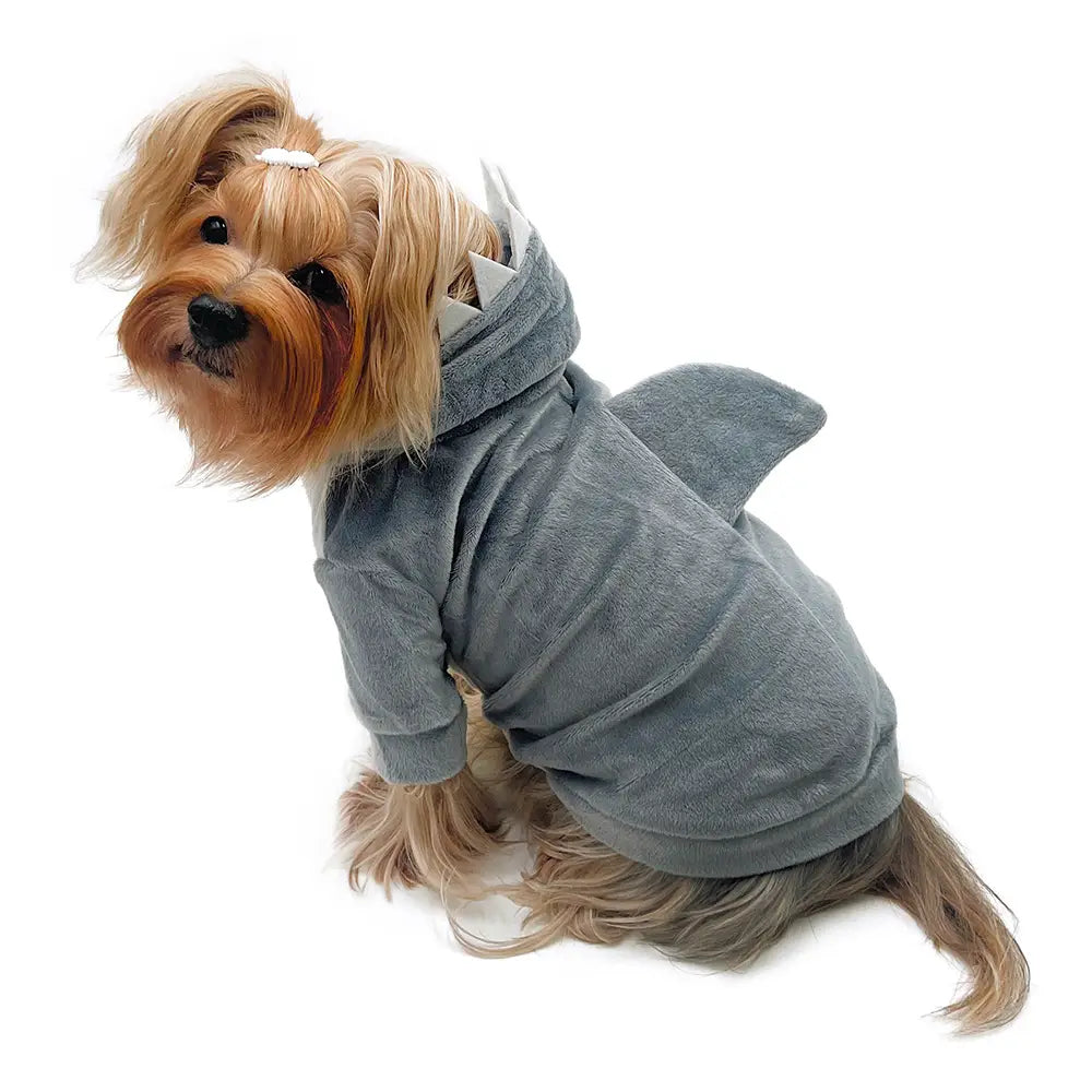 Klippo Ultra Plush Shark Hoodie w Fin & Teeth