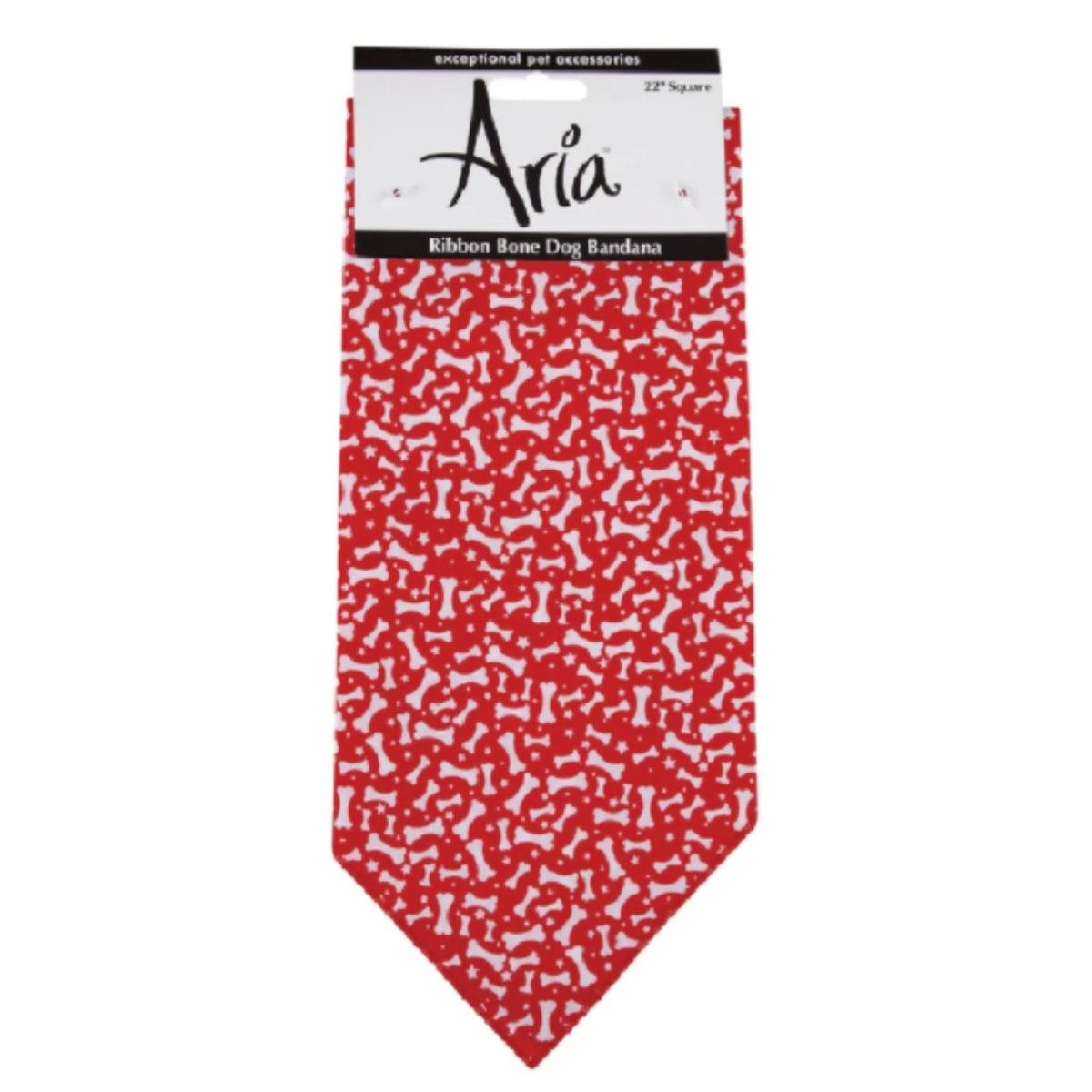 Pet Edge - Bandana Red With Bone Print