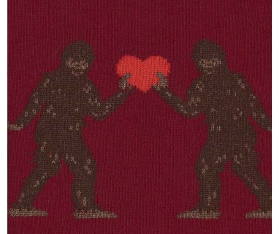 Sasquatch Valentine Knee High Socks-Southern Agriculture