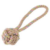 Beco - Hemp Ball With Loop Natural With Pink, Blue & Green