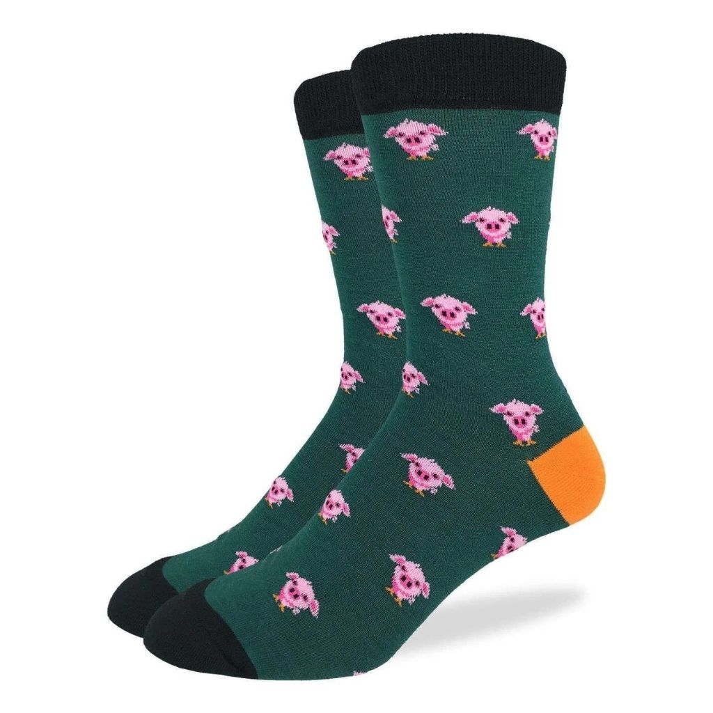 Good Luck Sock - Green Pigs