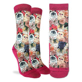 Good Luck Sock - Women's Floral Cats