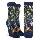 Good Luck Sock - Women's Floral Hummingbirds