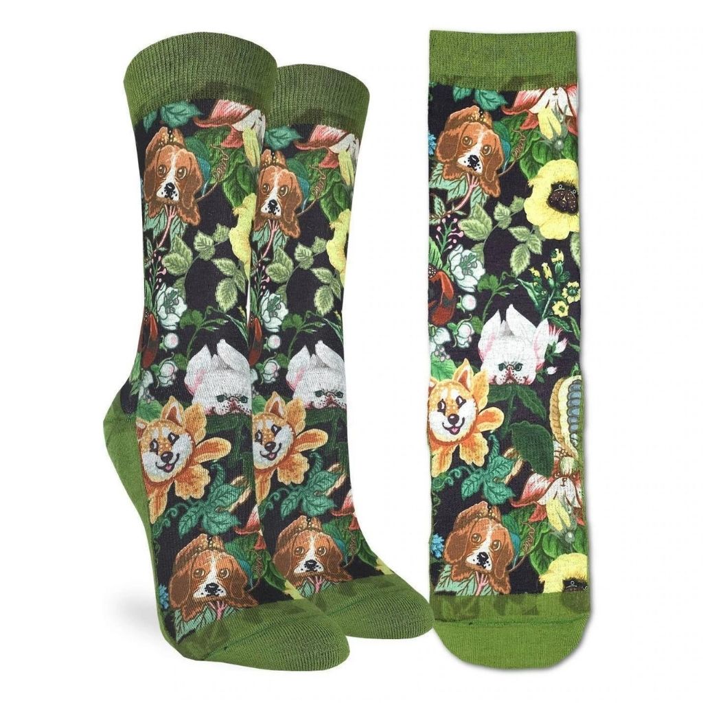 Good Luck Sock - Women's Floral Dogs