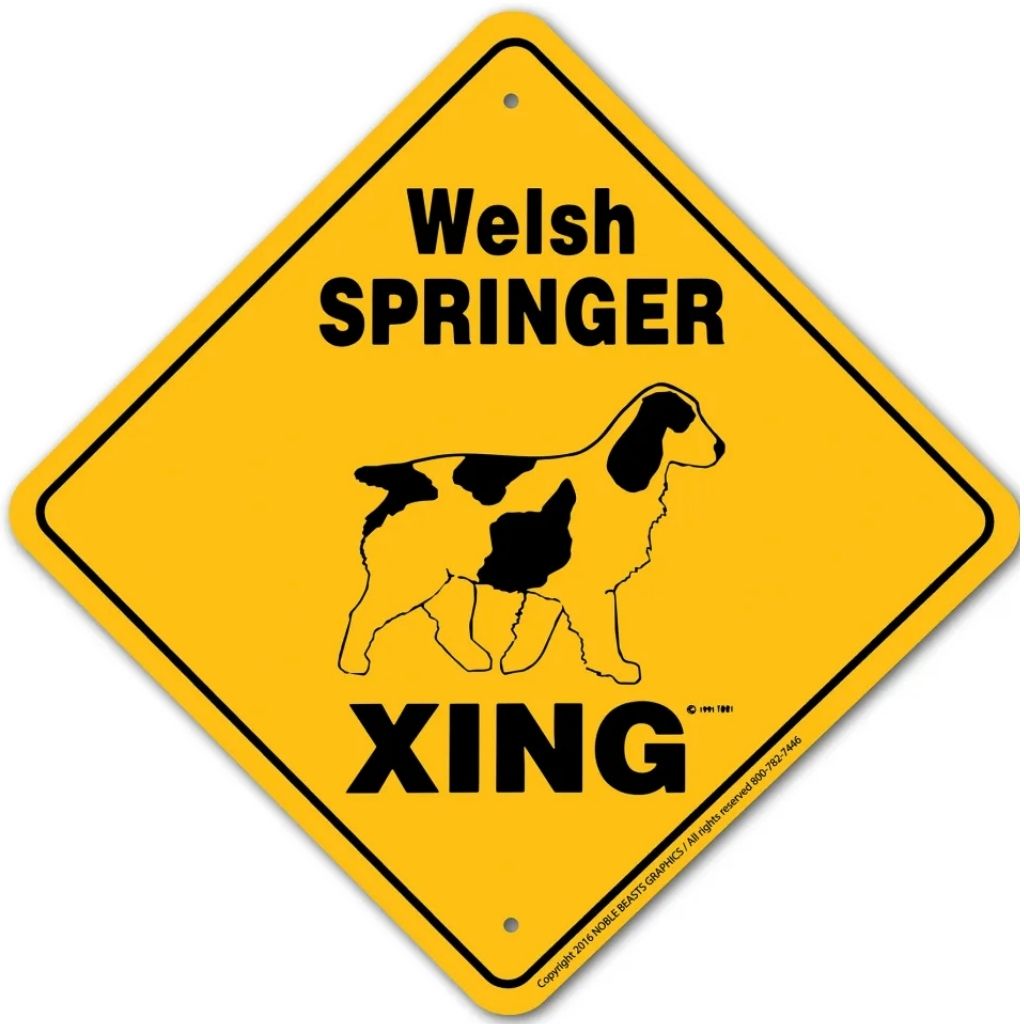 Welsh Springer X-ing Sign