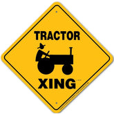 Tractor X-ing Sign