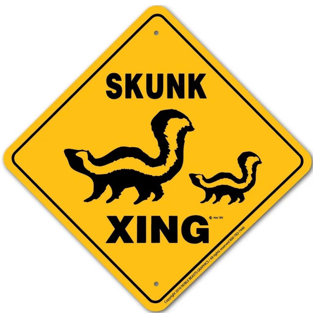 Skunk X-ing Sign